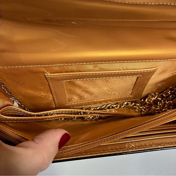 Brangio Italy Stars Art retro multi pocket mini clutch crossbody bag small size - Picture 8 of 11